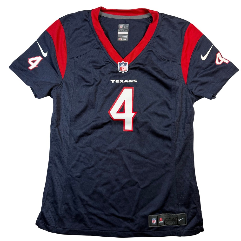 Nike Houston Texans #4 Navy Football Jersey Womens Small NFL On Field‎ Shirt NEW